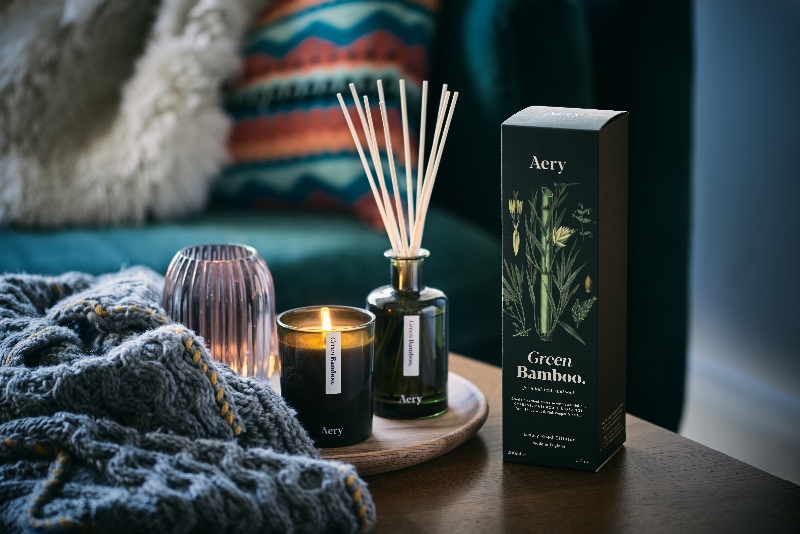 Botanical reed diffuser with cypress, patchouli and orange